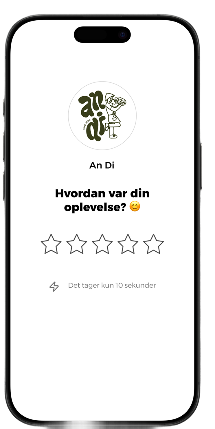Customer review flow on a phone